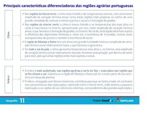 Principais caracterís cas diferenciadoras das regiões agrárias portuguesas
 