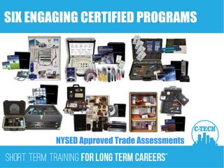 SIX ENGAGING CERTIFIED PROGRAMS
NYSED Approved Trade Assessments
 