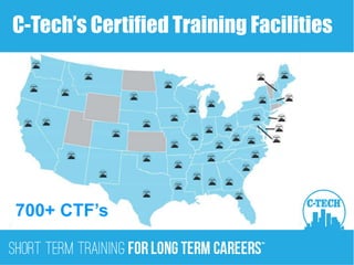 C-Tech’s Certified Training Facilities
700+ CTF’s
 