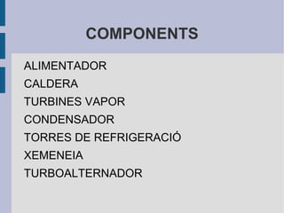 COMPONENTS ALIMENTADOR 