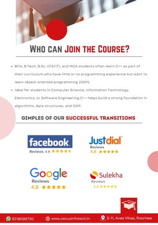 C++ training Syllabus | Zenus Infotech India Pvt. Ltd. Roorkee | PDF
