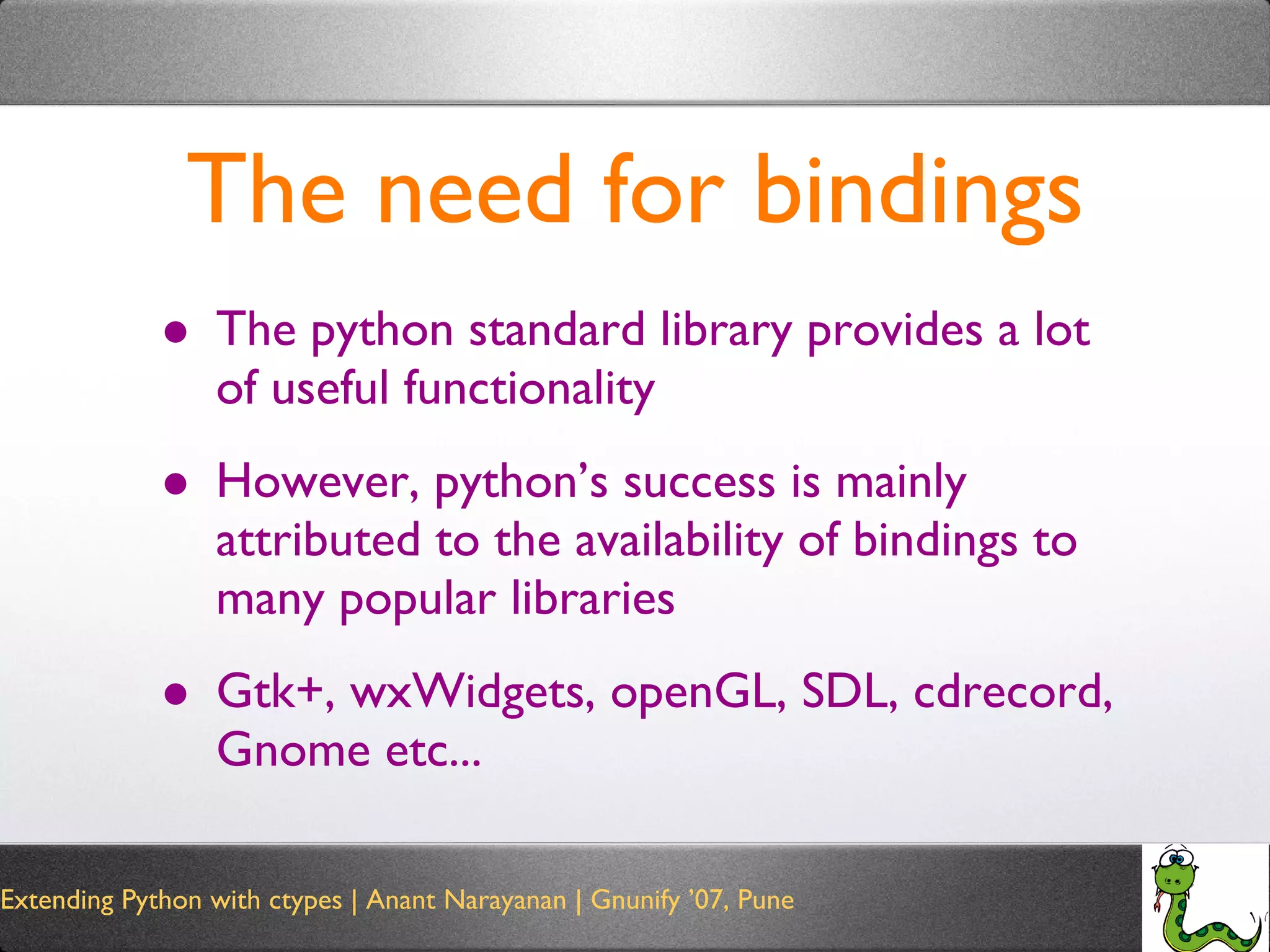 C Types - Extending Python | PPT