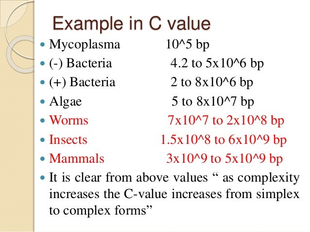 C Value Paradox C Value Paradox