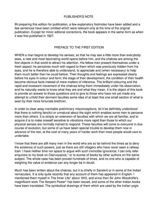 C.W.Leadbeater the Chakras PDF