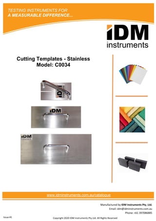 Idm Instruments Cutting templates - stainless | PDF