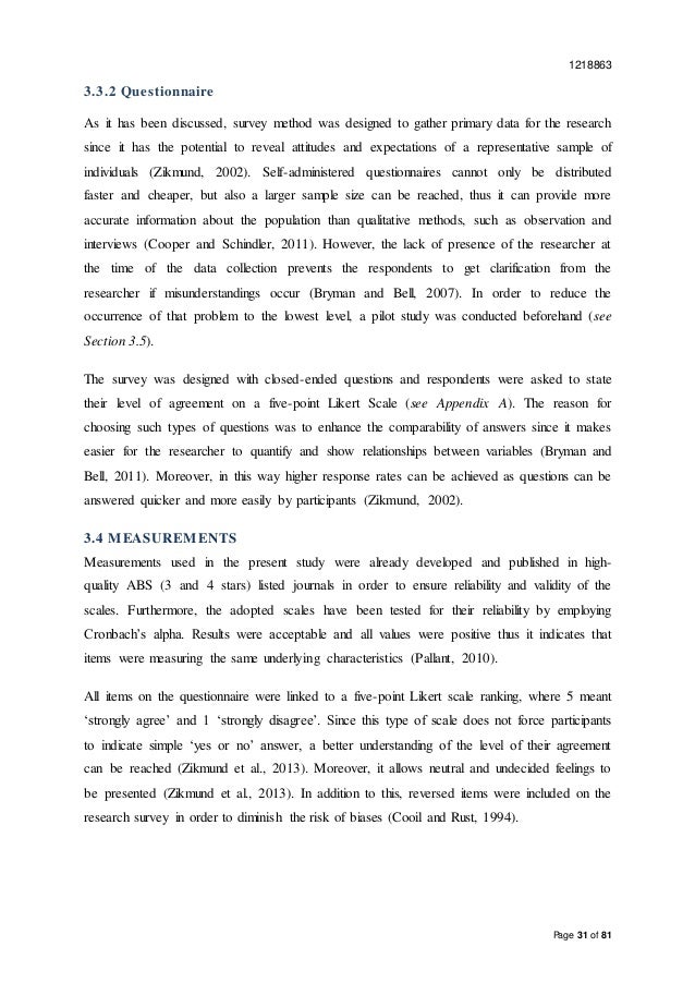 How to make questionnaire for dissertation image