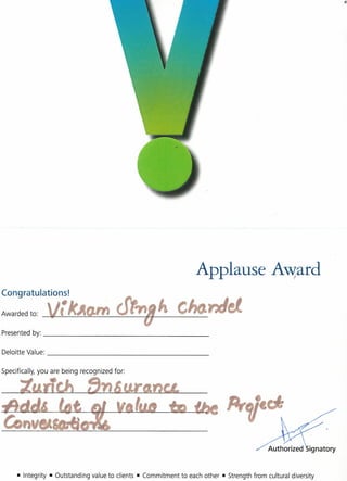 Applause Award