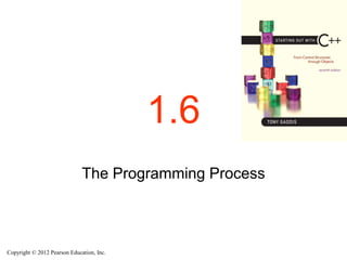 Copyright © 2012 Pearson Education, Inc.
1.6
The Programming Process
 