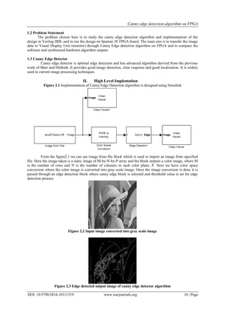 Canny Edge Detection Algorithm on FPGA | PDF