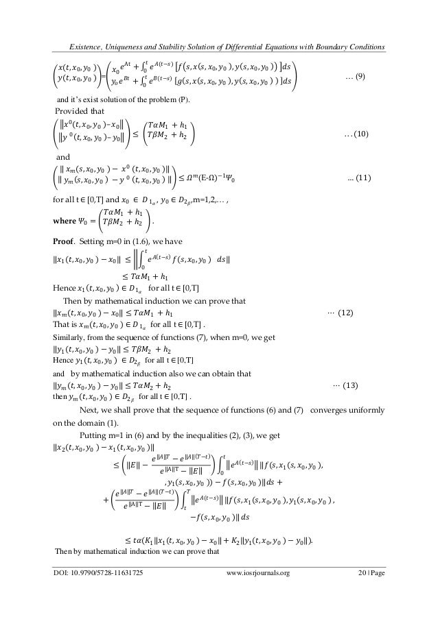 Existence Uniqueness And Stability Solution Of Differential Equation