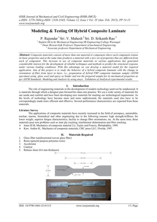Modeling & Testing Of Hybrid Composite Laminate | PDF