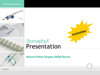 Natural Orifice Surgery (NOS) Device Incisionless   Presentation 