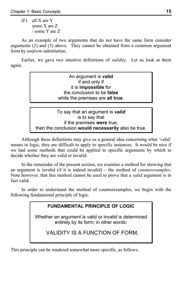 Basic Concepts of Logic PDF