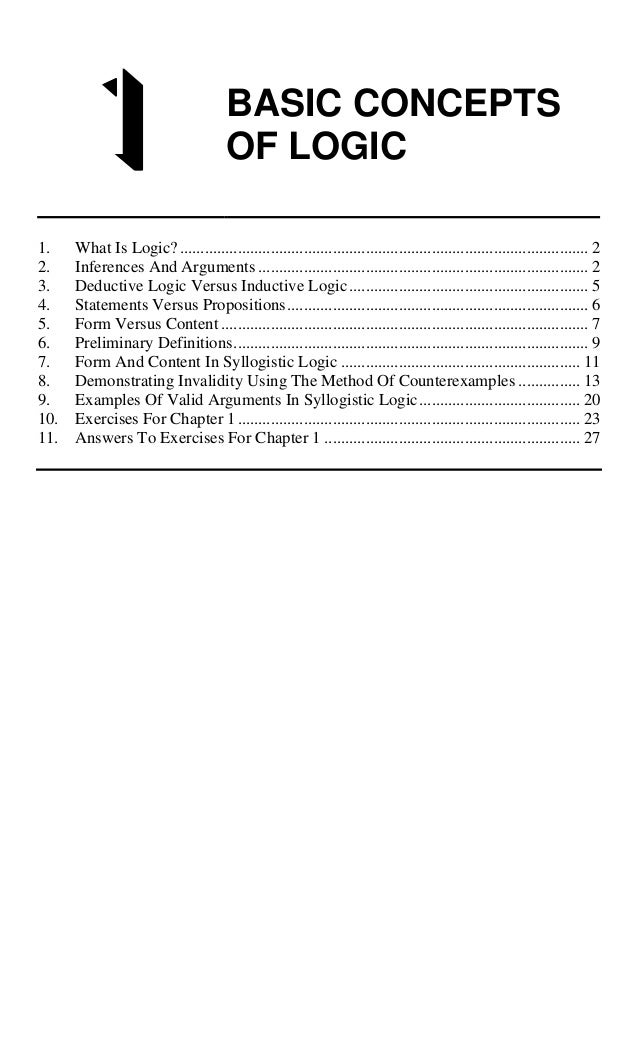 Basic Concepts of Logic