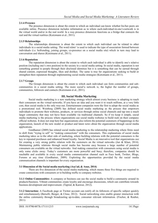 Social Media and Social Media Marketing: A Literature Review | PDF