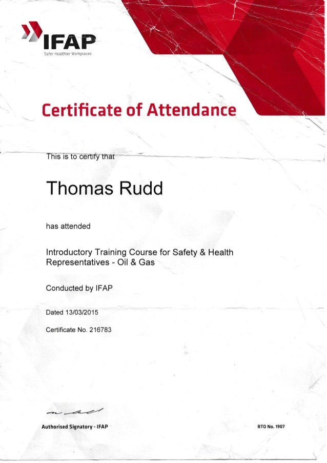 Health and Safety Rep Offshore