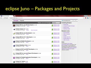 eclipse Juno – Packages and Projects
 