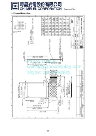 22
Document No.:
12. External Dimension:
Panox Display
sales@panoxdisplay.com
skype: panoxwesley
 