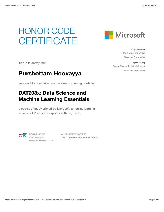 microsoft dat203x certificate edx microsoft certificate online