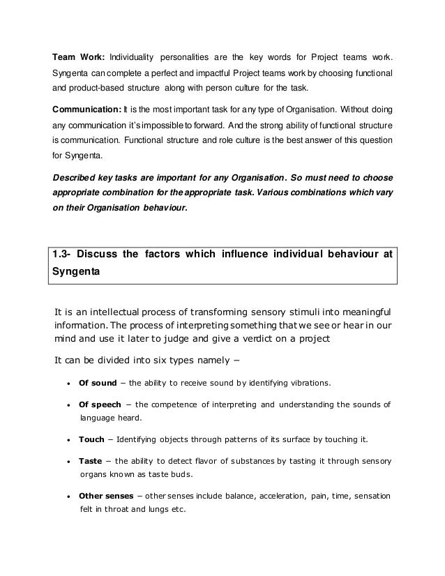 Explain two benefits to syngenta of using a matrix management structure. image