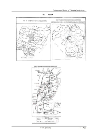 Evaluation of Status of Ph and Conductivity…
www.ijesi.org 11 | Page
III. SITES
 