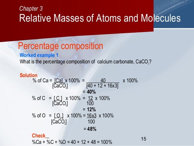 C03 relative masses of atoms and molecules