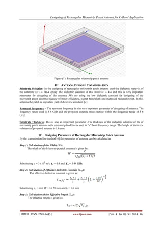 Designing of Rectangular Microstrip Patch Antenna for C-Band ...