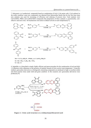 Quinoxaline as a potent heterocyclic moiety | PDF