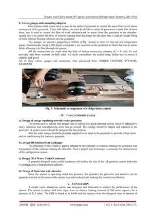 Design and Fabrication of Vapour Absorption Refrigeration System [Libr ...