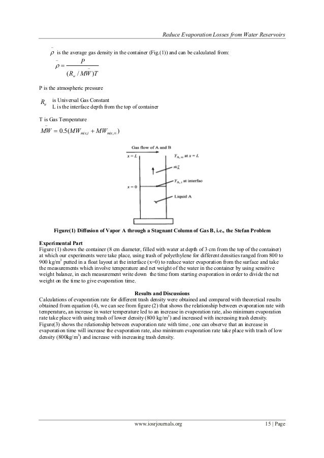 Reduce Evaporation Losses from Water Reservoirs