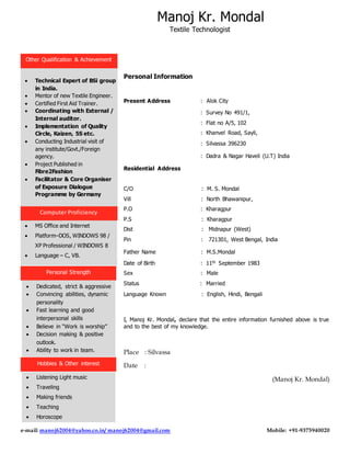 MANOJ KUMAR MONDAL | DOCX