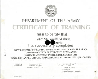 AI Sincgars - Train te trainer course - Communications