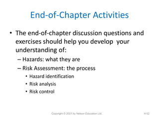 End-of-Chapter Activities
• The end-of-chapter discussion questions and
exercises should help you develop your
understandi...