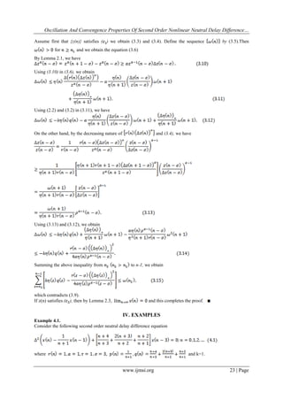 Oscillation and Convengence Properties of Second Order Nonlinear ...