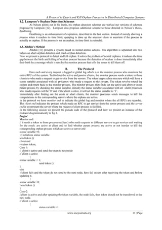 A Protocol to Detect and Kill Orphan Processes in Distributed Computer ...