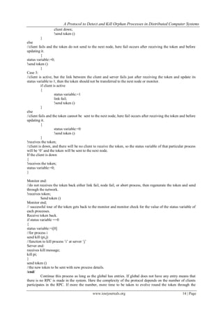A Protocol to Detect and Kill Orphan Processes in Distributed Computer ...