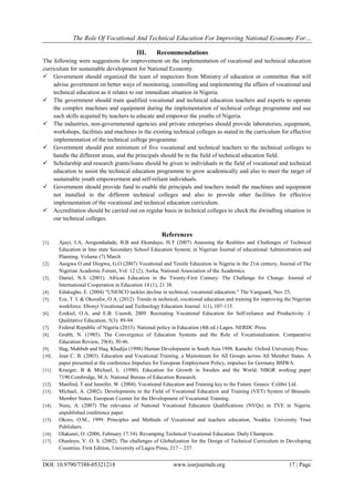 The Role Of Vocational And Technical Education For Improving National ...