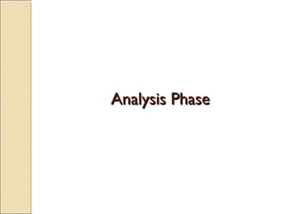 Analysis PhaseAnalysis Phase
 