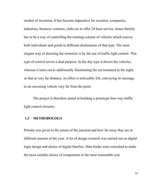 THE DESIGN AND IMPLEMENTATION OF A FOUR – WAY TRAFFIC LIGHT | DOC