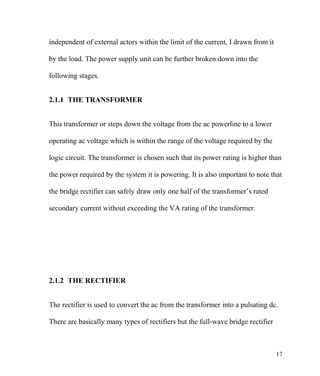 THE DESIGN AND IMPLEMENTATION OF A FOUR – WAY TRAFFIC LIGHT | DOC