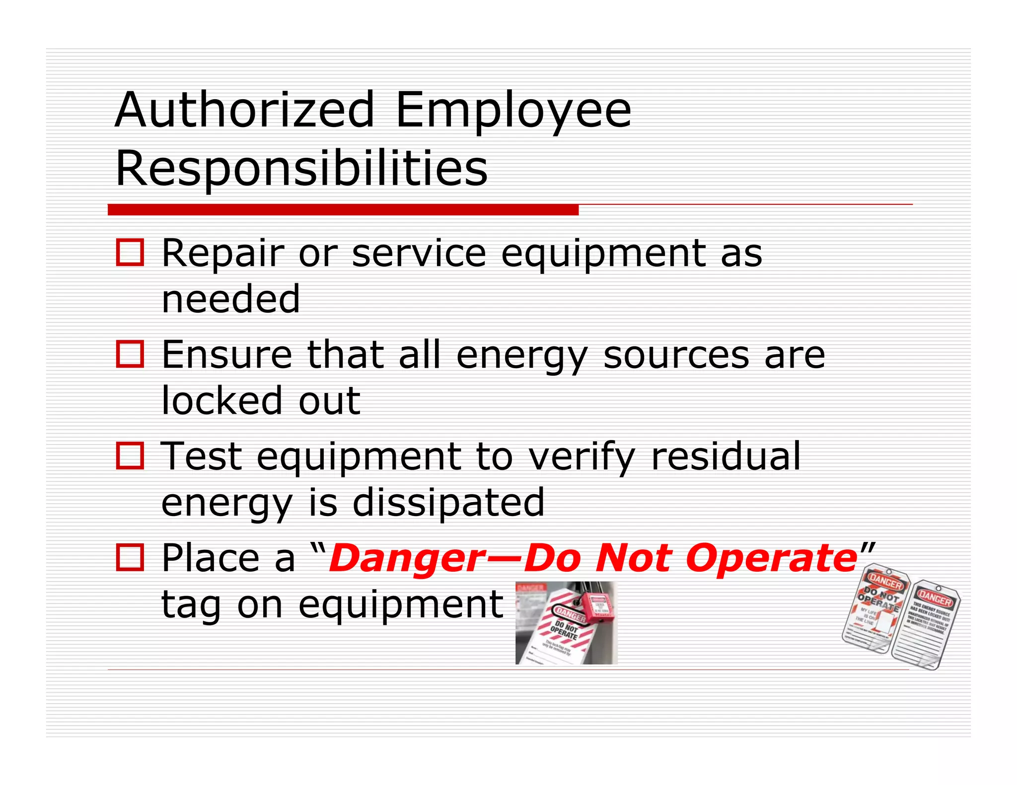 LOCKOUT-TAGOUT-SAFETY PRESENTATION-CONTROL OF HAZARDOUS ENERGY | PDF