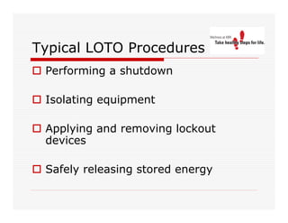LOCKOUT-TAGOUT-SAFETY PRESENTATION-CONTROL OF HAZARDOUS ENERGY | PDF