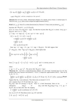 Best Approximation in Real Linear 2-Normed Spaces | PDF