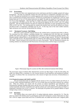 Synthesis and Characterization of Cellulose Nanofibers From Coconut ...