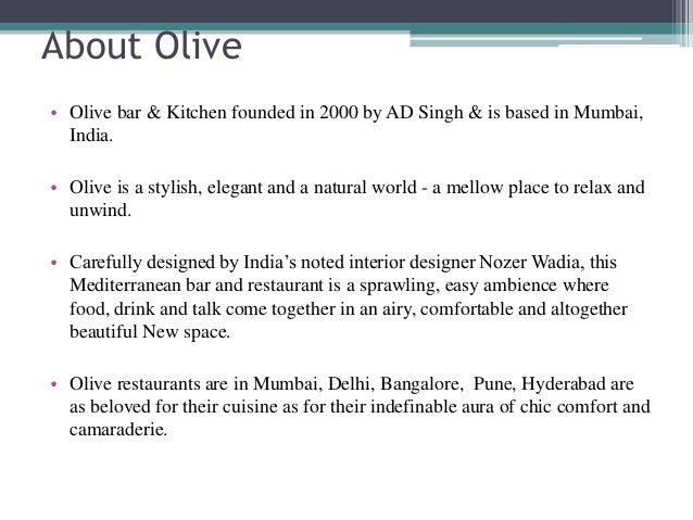 Olive Bar And Kitchen Pvt Ltd Olive Bar And Kitchen Pvt Ltd