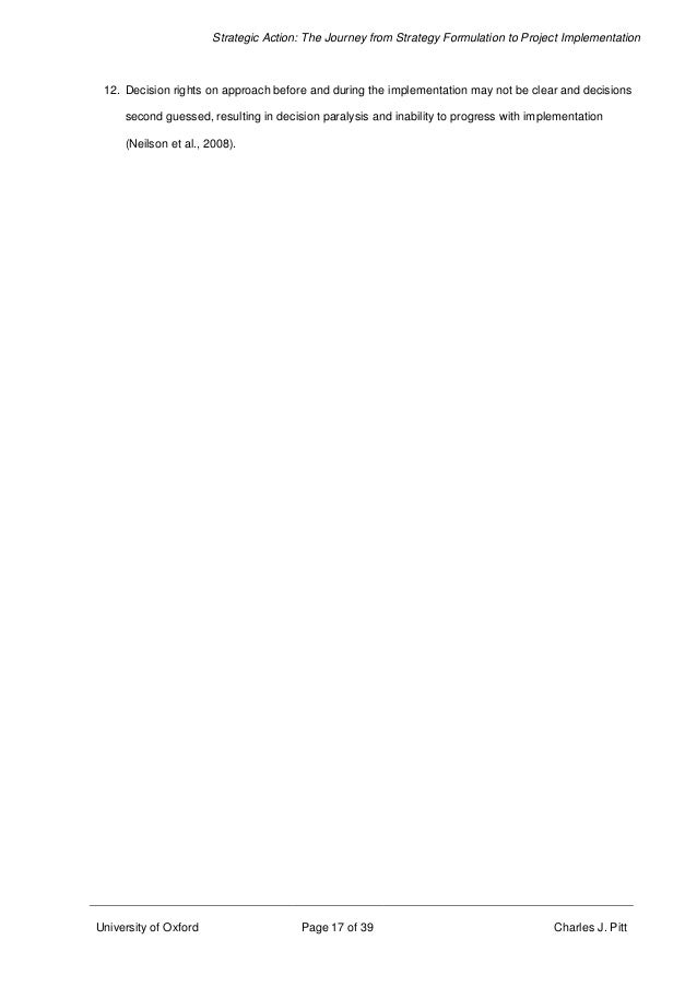 Dissertation strategy formulation