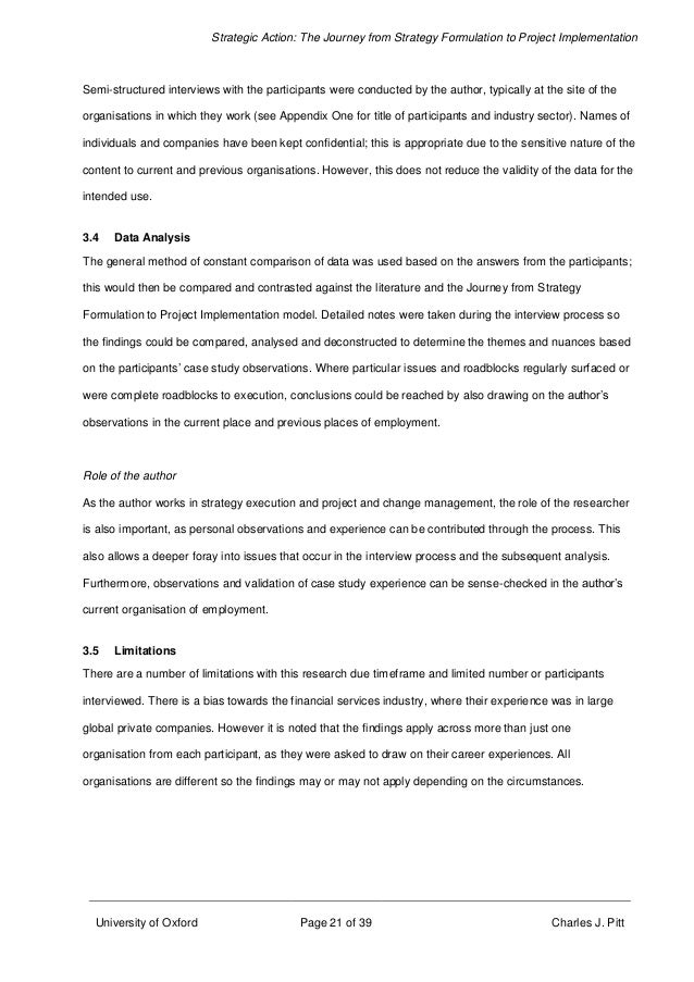Dissertation strategy management notes