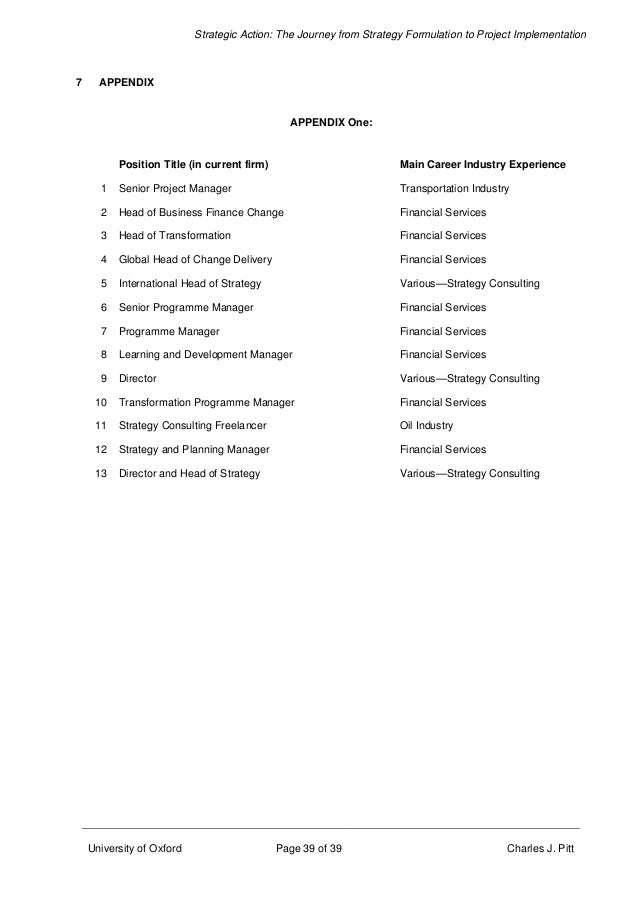 Dissertation on strategy formulation