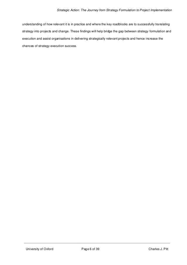 Dissertation on strategy formulation