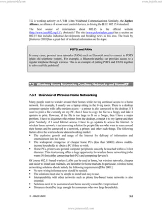 Wireless Personal Area Networks – Bluetooth, UWB and Sensor Networks | PDF